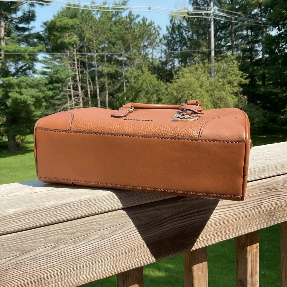 Michael Kors Brown Pebbled Leather Satchel